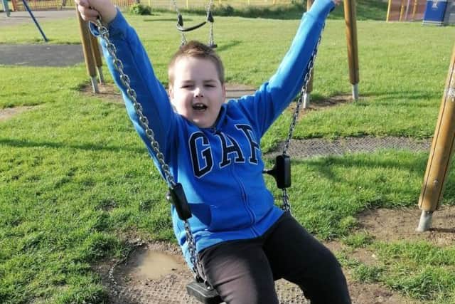 Filip loves playing outdoors.