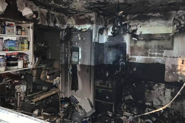 The kitchen was destroyed. Credit: Desborough Fire Station