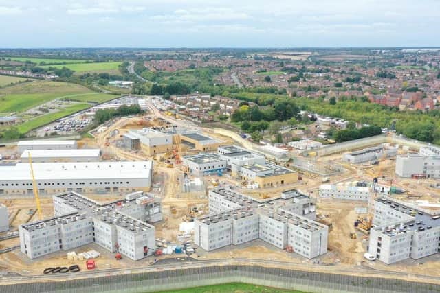 HMP Five Wells, pictured during the construction phase.