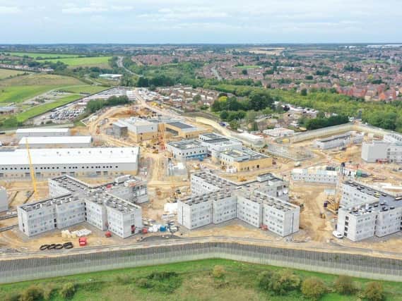 HMP Five Wells, pictured during the construction phase.