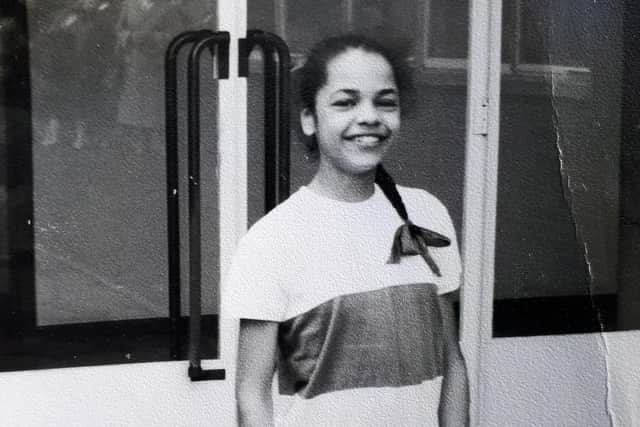As a schoolgirl at John Lea School in Wellingborough