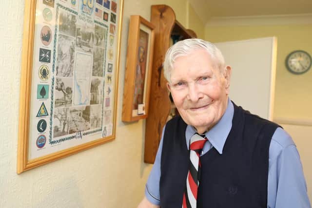 Charlie Richards in his regimental tie