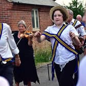 Braybrooke Morris Dancers finally shook off the shackles of lockdown by performing a variety of traditional hankie and stick dances outside the Bulls Head at Arthingworth.