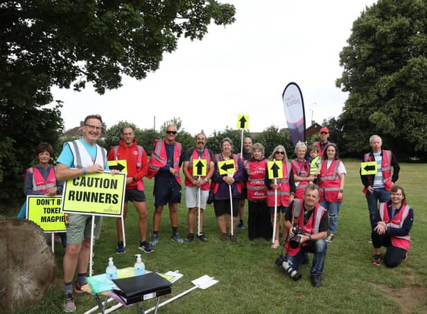 Run Director Rob Parkes with the team of volunteers