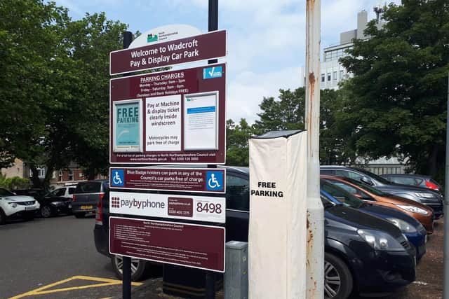 Car parking charges were suspended during the Covid pandemic in Kettering and Corby, currently only Corby charges for parking