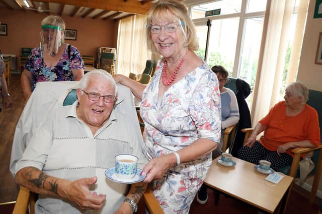 Janice Childs with College Street Centre member Geoff Darby