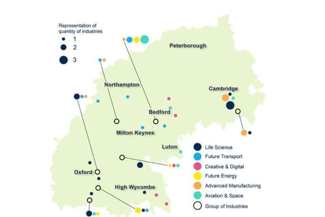 Economic clusters in the Ox-Cam Arc