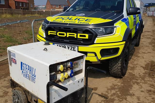 Northamptonshire Police Rural Crime Team returned this generator to its owner after it was stolen in June