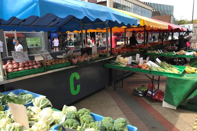 New market stalls have also been part-funded by a Government grant