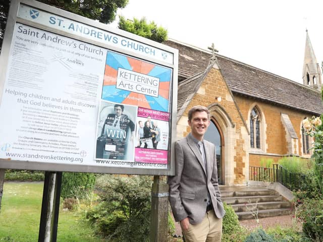 Rev Tom Houston in St Andrew's Church - Kettering Arts Centre