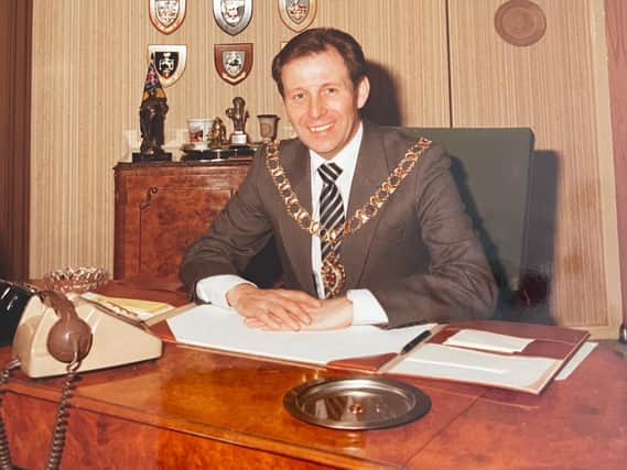 George during his tenure of mayor of Corby