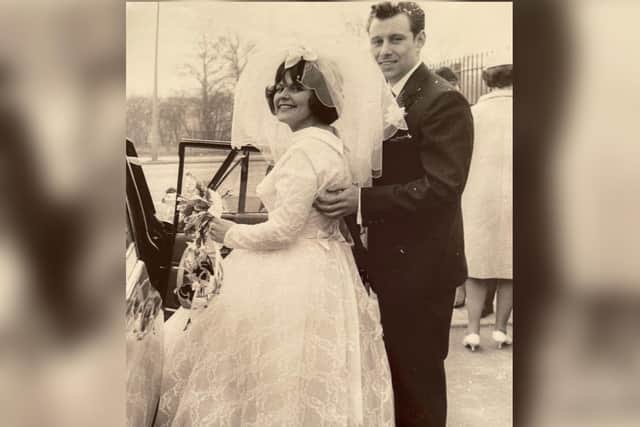 George at his wedding to Grace. They were married for 56 years.