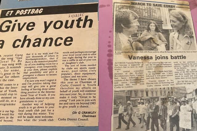 He made youth employment a priority / George meeting Vanessa Redgrave at the Houses of Parliament