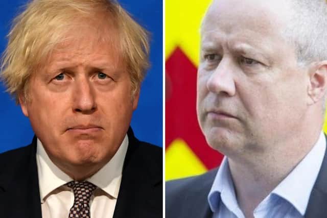 Northamptonshire Commissioner Stephen Mold (right) was met with PM Boris Johnson last week