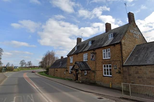 Saturday's smash happened on this stretch of the A4500 near the World's End pub
