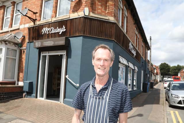 James McAuley outside his deli and takeaway on the corner of Hawthorn Road and Argyll Street