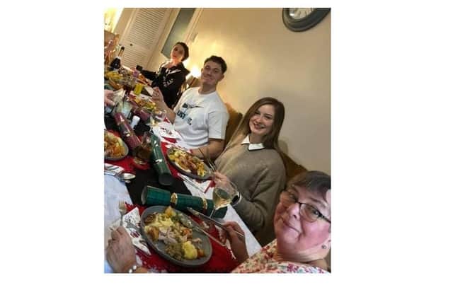 Christmas lunch at The Farrell House - Charlotte enjoys the meal