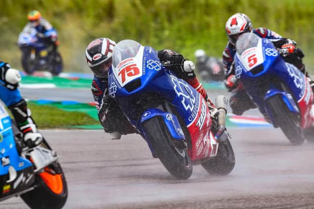 Jamie Perrin on the track at Thruxton. Picture courtesy of Camipix Photography