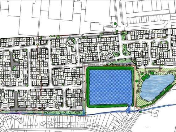 The balancing lakes form part of the new planned development