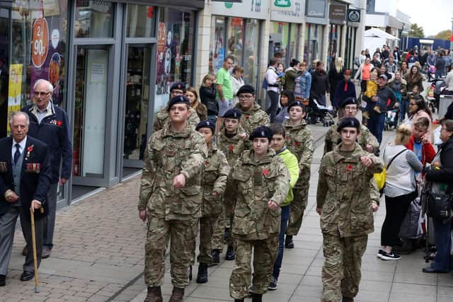 Cadets, pictured in Corby