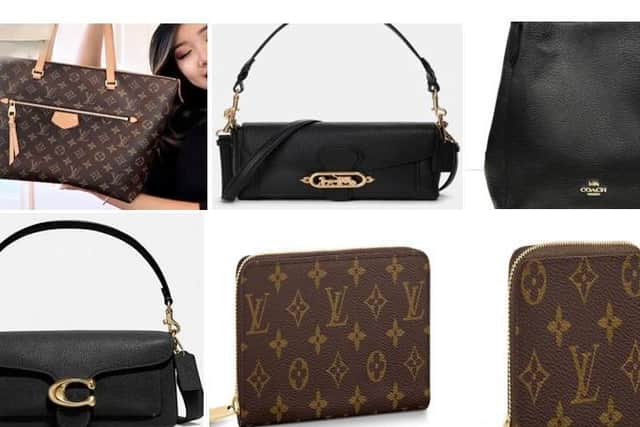 Handbags like these ones were taken in the burglary