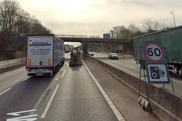 The £150,000 Bentley was clocked at 69mph on the 60mph stretch of the M1 near Northampton