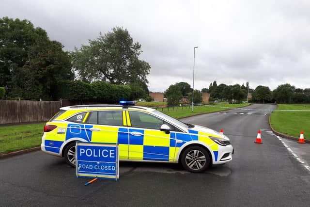 Police at the scene.