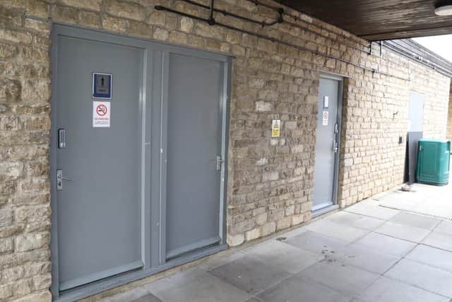 The toilets are for customers