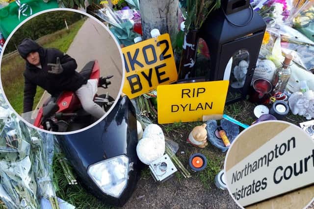 Floral tributes to Dylan left at the scene
