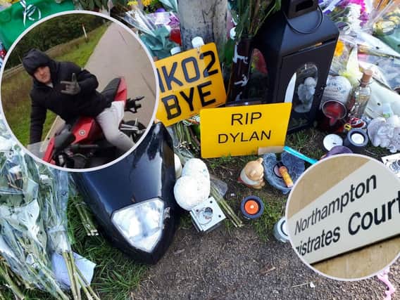 Floral tributes to Dylan left at the scene