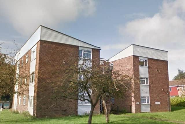 The block of flats on Newton Road was evacuated after Dean Jordan set fire to his council property in January. Photo: Google