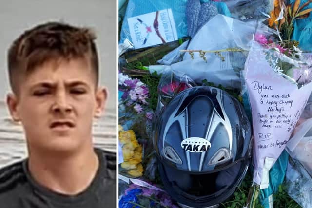 Tributes have been left near the spot where 16-year-old Dylan died
