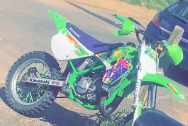 The bike was stolen last month