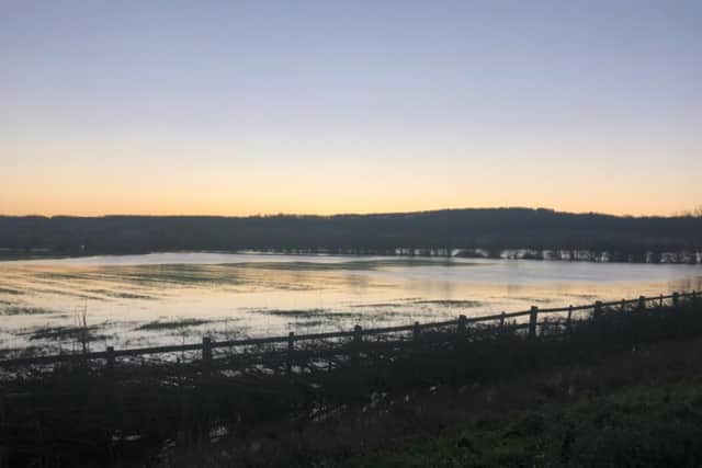 The Welland Valley around Corby was under water on Christmas Eve last year