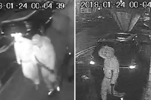 Shocking pictures of a man carrying a sawn-off shotgun through Rushden town centre