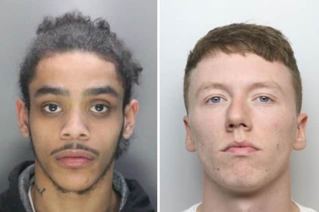 Kaine Simms was jailed for 71⁄2 years and Sam Cole for 31⁄2 years
