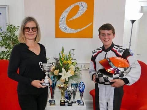 Joel with sponsor Clare Elsby, from Elsby & Co.