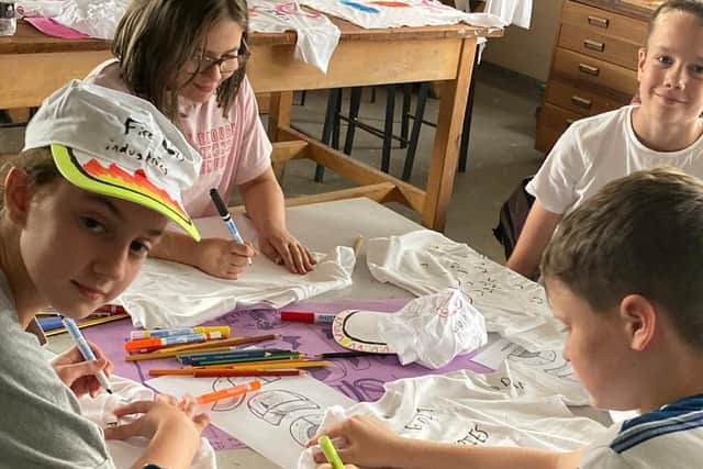 T-shirt and hat designing