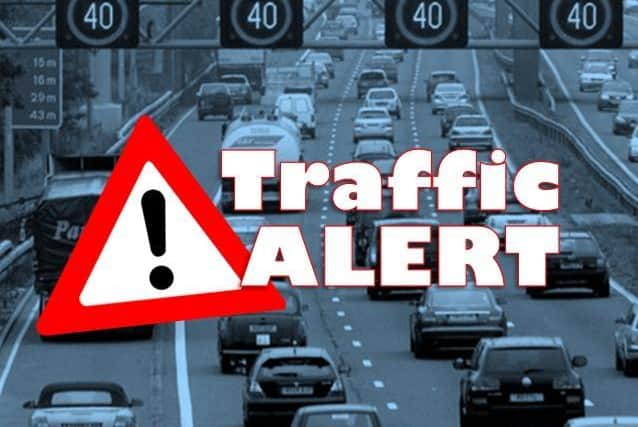 The A43 is blocked both ways by a crash on Friday morning