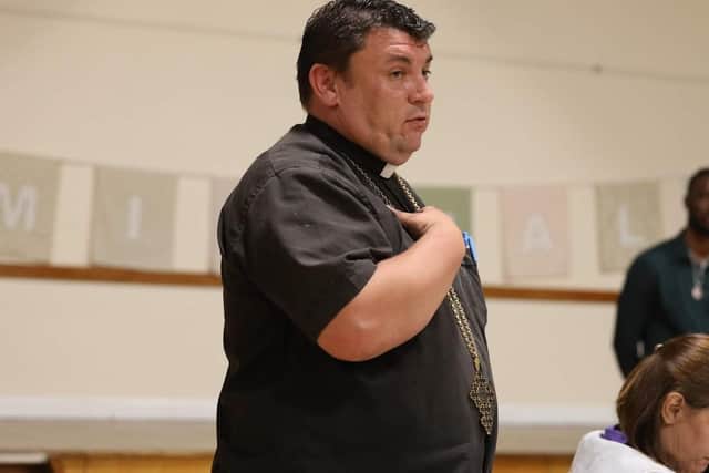 Reverend Ben Lewis spoke from the heart. Picture: Alison Bagley