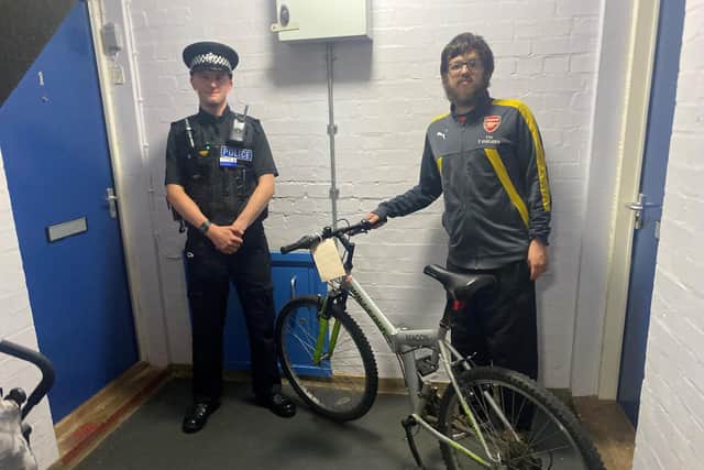 The bike was returned to its rightful owner after police recovered it from the thief.