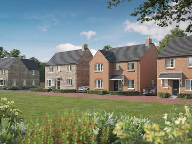 A computer-generated image of how the homes will look at Hanwood Park
