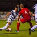 Jordan O'Brien grabbed a stoppage-time equaliser to ensure Corby Town will be part of tomorrow's FA Cup first qualifying round draw ahead of a preliminary round replay at Soham Town Rangers on Tuesday night. Picture by Jim Darrah