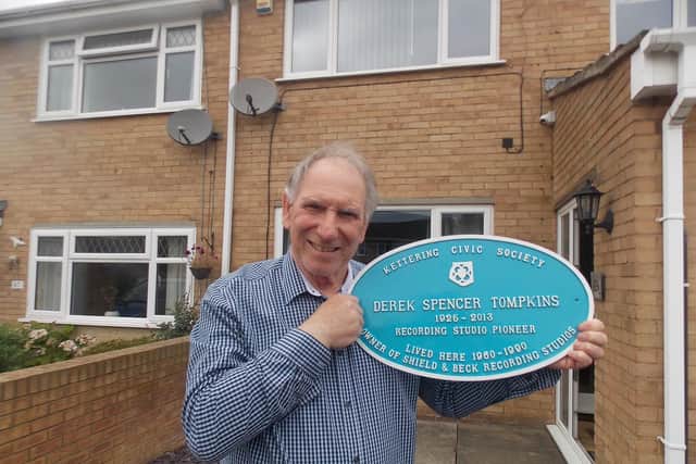 Dave Clemo with the plaque