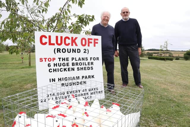 Cluck Off campaigners Roger Barnes and Richard Scarfe