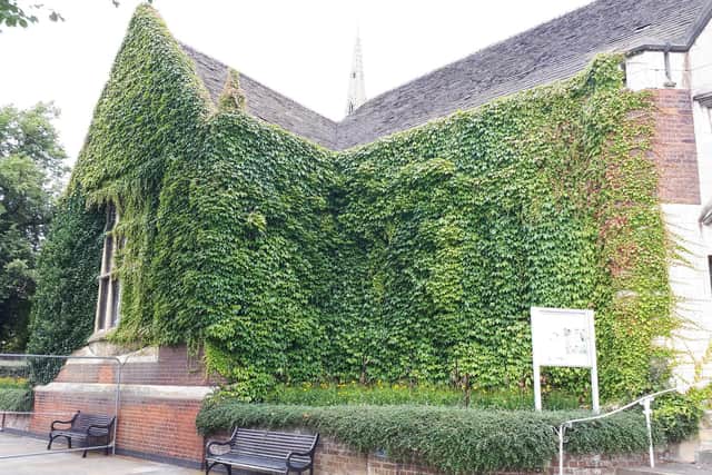 Ivy and Virginia Creeper cover much of the Grade II-listed building
