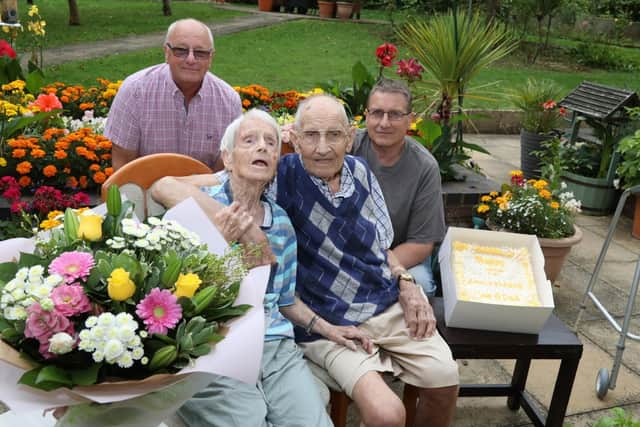 Lily and Roland with sons Keith and Paul