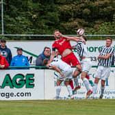 Action from Corby Town's 1-0 defeat at Stamford on Bank Holiday Monday. Picture by Jim Darrah