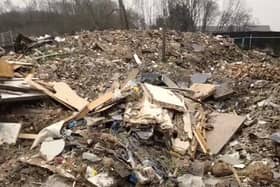 Some of the waste left at the site in Iron Pit Close