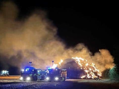 The blaze on Saturday. Credit: Northants Fire